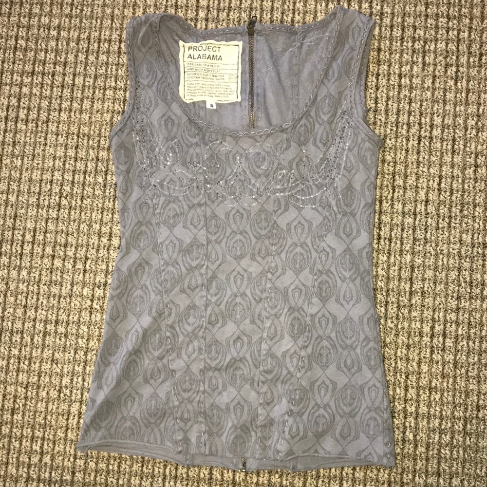 PROJECT ALABAMA S W/ FULL ZIPPER NACK TOP &BEADING